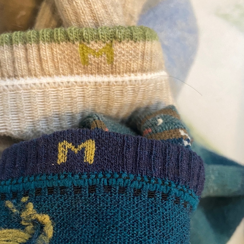 Women's Crew Socks 2 Pack - Beige, Light Blue & Teal Colorways - Picture 3 of 3